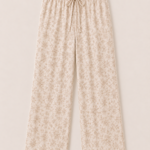 Alternative view of Women's Floral Wrap Pajama Set – Soft Long Sleeve Loungewear